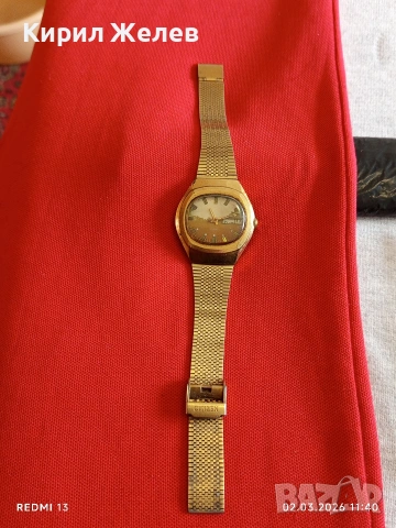 Стар механичен часовник СССР мъжки рядък позлатен за КОЛЕКЦИОНЕРИ 53742, снимка 5 - Антикварни и старинни предмети - 53677140