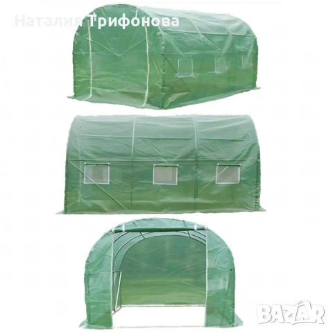 Резервно покривало за оранжерия 3x2x2м – Армирано UV , с цип и прозорци (без рамка), снимка 9 - Други - 53401370