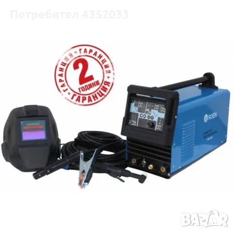 AC/DC 250А TIG Апарат с електрожен инверторен ПРОФЕСИОНАЛЕН ROEN, снимка 1