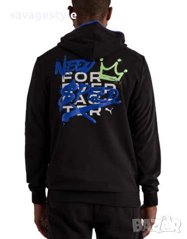 Мъжко горнище PUMA x Need For Speed Motorsport Hooded Sweat Jacket Black, снимка 2 - Суичъри - 45945772