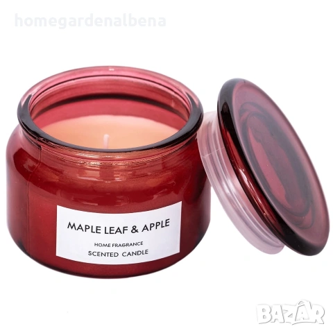 Ароматна свещ натурален восък етерични масла – стъклен буркан, 4 аромата