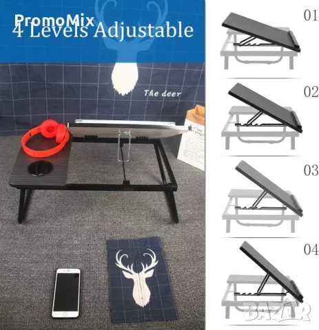 Маса за лаптоп Mnkyer DNZ01 Сгъваема Поставка за легло, снимка 7 - Други - 49010209