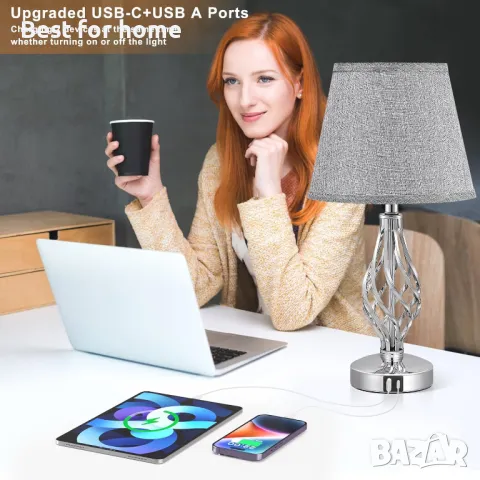  Комплект от 2 нощни лампи със сензорно регулиране Kakanuo, снимка 4 - Настолни лампи - 50034465