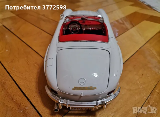 Рядък модел метална колекционерска количка MERCEDES SL 300 1957г. 1:18, снимка 6 - Колекции - 47395075