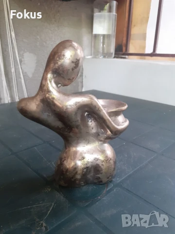 Невероятна метална статуетка фигура пластика, снимка 3 - Антикварни и старинни предмети - 50941616