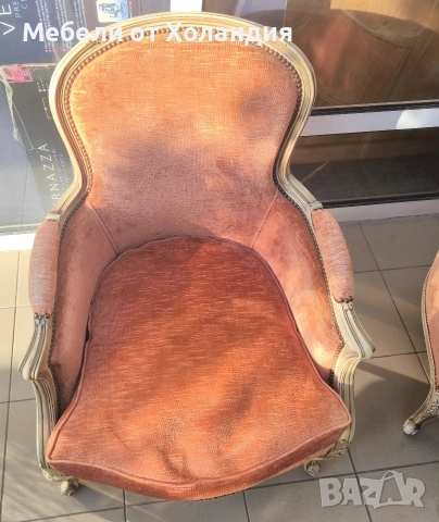 две солидни кресла Луи, снимка 5 - Дивани и мека мебел - 52824942