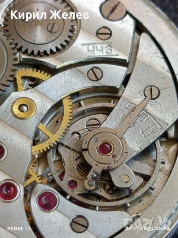 Стар джобен часовник МЪЛНИЯ СССР рядък за КОЛЕКЦИОНЕРИ 51058, снимка 7 - Антикварни и старинни предмети - 51503795