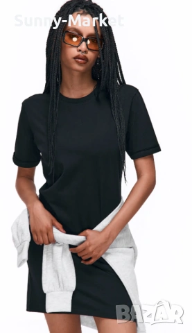 Дамска рокля , тениска тип рокля , къс ръкав, снимка 2 - Рокли - 53505884