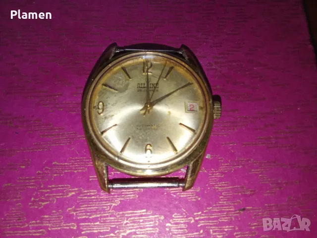 Стар мъжки швейцарски позлатен часовник Алайн автоматик, снимка 1