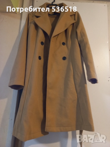 Дамско преходно палто цвят камел - Shein, снимка 3 - Палта, манта - 52485242