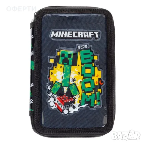 Несесер Full Double Black Minecraft Survive 13x20x4cm арт No226179, снимка 3 - Раници - 46921532