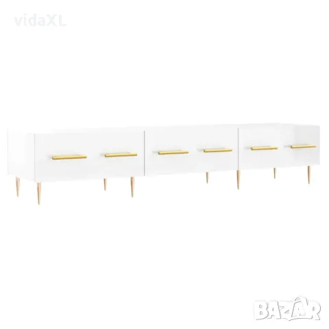 vidaXL ТВ шкаф, бял гланц, 150x36x30 см（SKU:829142, снимка 1