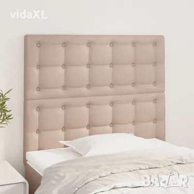 vidaXL Горни табли 2 бр капучино 80x5x78/88 см изкуствена кожа(SKU:3116409), снимка 2 - Спални и легла - 49403024