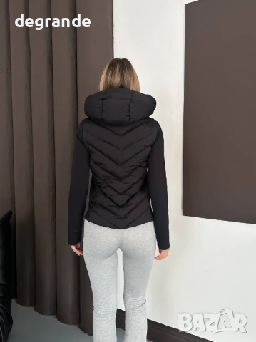 Черно късо яке с ефектни ръкави, снимка 3 - Якета - 53039862