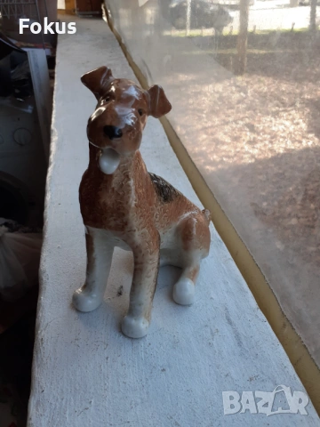 Колекционерска порцеланова фигура статуетка териер порцелан, снимка 4 - Антикварни и старинни предмети - 53444397