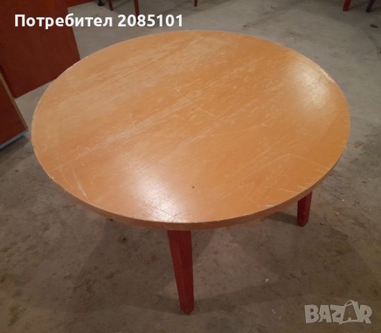 Кръгла дървена маса, снимка 1 - Маси - 45747988