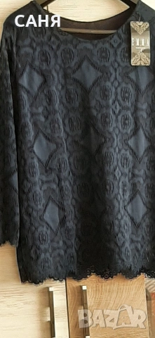 Официална,италианска блуза ЕММА/почти черно/, снимка 4 - Блузи с дълъг ръкав и пуловери - 53589351