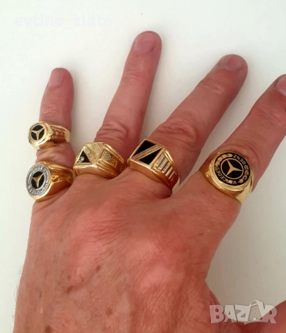 ЗЛАТНИ МЪЖКИ ПРЪСТЕНИ 14К. ПР.585- , снимка 4 - Пръстени - 22955993
