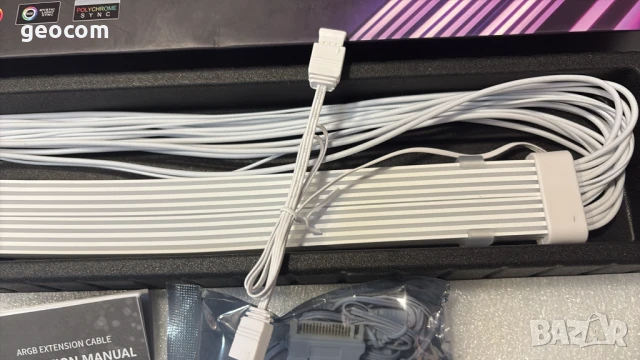 ARGB PSU-VGA кабел PCI-Ex 5.0 600W ATX 3.0 (90 градусов), снимка 3 - Кабели и адаптери - 50473405