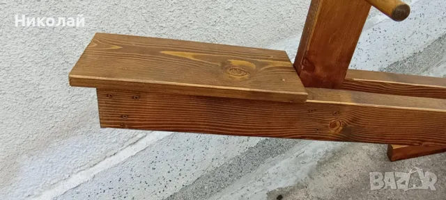 Детска дървена балансираща люлка везна тип конче за двор градина детска площадка люлка карбалка, снимка 3 - Други - 49690059