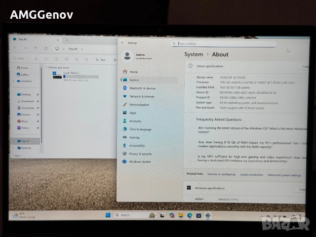 13’ 2К IPS Touch/Lenovo Thinkpad X1 Nano/i5-1140G7/16GB LPDDR4X/1TB, снимка 8 - Лаптопи за работа - 52957414