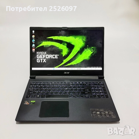 Acer Apsire 7/15,6” IPS/Ryzen 7 5700U/NVIDIA RTX 1650/16GB/512GB, снимка 2 - Лаптопи за игри - 52846462