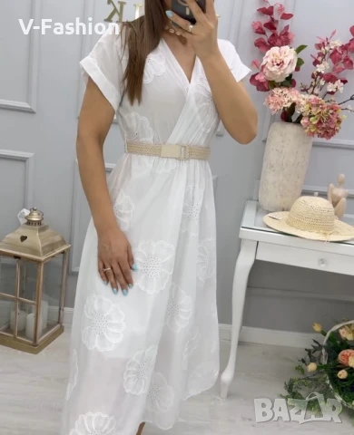 Бяла рокля , снимка 10 - Рокли - 50892354