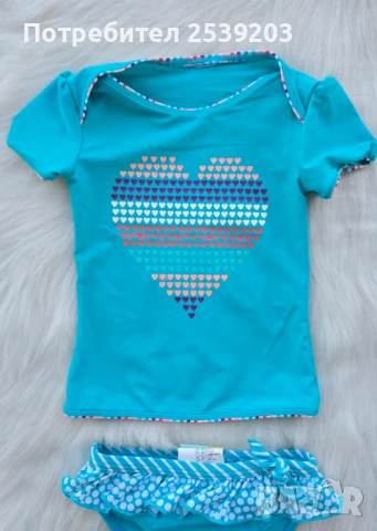 Детски бански и плажна блуза 18-24 месеца, снимка 5 - Бебешки бански - 50719048