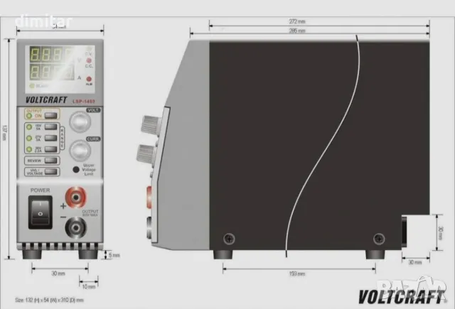 Регулируем лабораторен токоизправител Voltcraft LSP 1403, снимка 2 - Друга електроника - 47647066