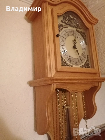 Часовник стенен Уестмистърски Франц Хермле, снимка 7 - Антикварни и старинни предмети - 53514320