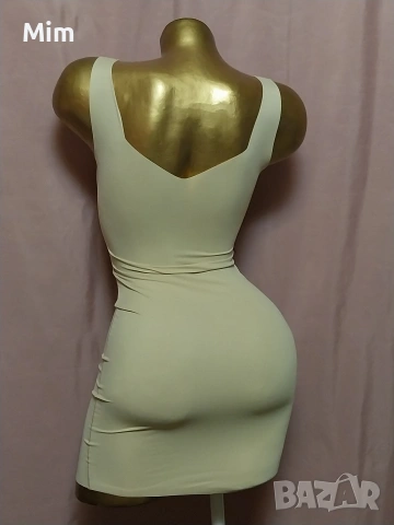 S/M Моделираща рокля / подплата/ от микрофибър в цвят телесен , снимка 3 - Рокли - 53461489