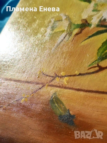 Два авторски натюрморта с маслени бои върху платно , снимка 6 - Картини - 53627463