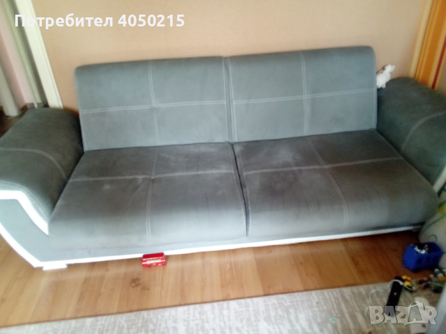 Продавам диван сив + бяла кожа с гаранция до декември 2024 , снимка 4 - Дивани и мека мебел - 45050408