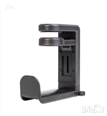 Държач за слушалки Xuigort, с държач за кабел, спестяване на място, черен, 17x11x3,8 см