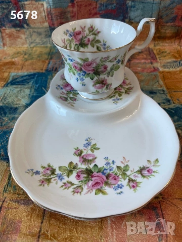 Royal Albert тенис сет Moss Rose, снимка 2 - Антикварни и старинни предмети - 54294557
