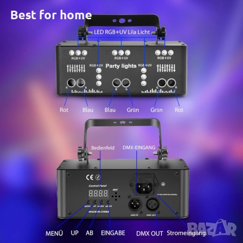 DJ диско светлина за парти, снимка 2 - Лампи за таван - 54124587