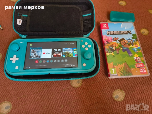 Nintendo switch lite + аксесоари и игра, снимка 2 - Nintendo конзоли - 52426026
