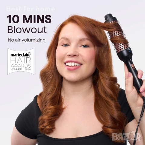 Термо четка Wavytalk за издухване, Blowout Express 1 1/2 инча йонна нагрята кръгла четка 