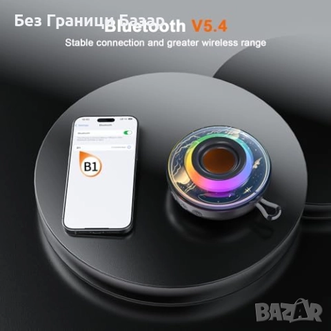 Нова Мини Bluetooth тонколона с RGB светлини и дълъг живот на батерията, снимка 7 - Bluetooth тонколони - 52772768