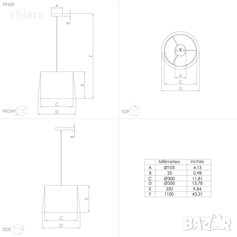 ВИСЯЩО ОСВЕТИТЕЛНО ТЯЛО EGLO SEGEZIA