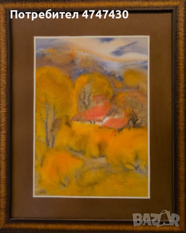 Сава Цоновски акварел пейзаж , снимка 6 - Картини - 53616698