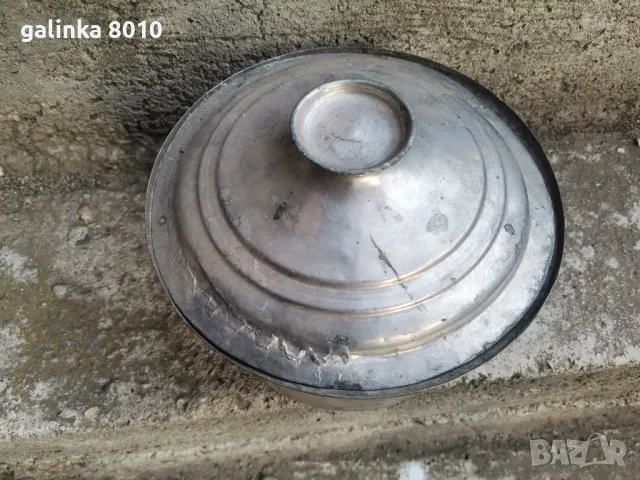 Стара медна тенжера, снимка 2 - Антикварни и старинни предмети - 50154616