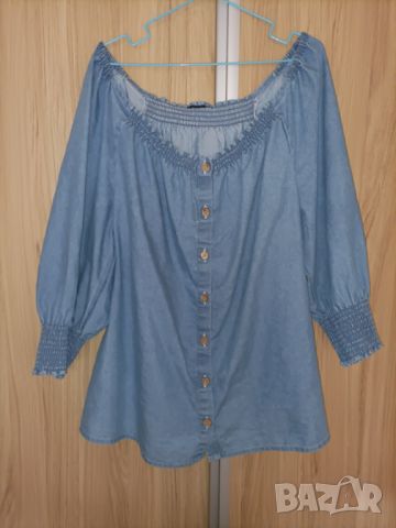 Дънкова риза/блуза , снимка 1 - Ризи - 45529114