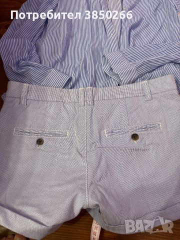 Летен комплект къси панталони H&M и риза райе , снимка 7 - Комплекти - 46165488