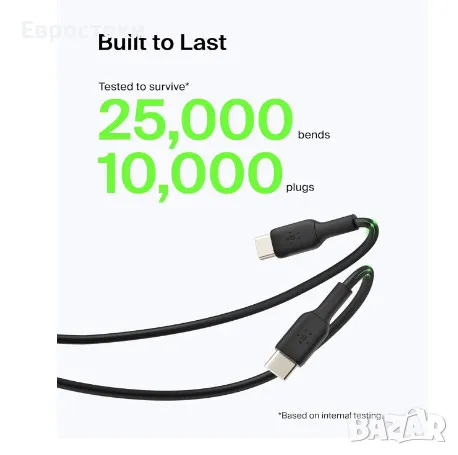 Кабел Belkin BoostCharge USB-A към USB-C, 1 метър, снимка 7 - Селфи стикове, аксесоари - 47780617