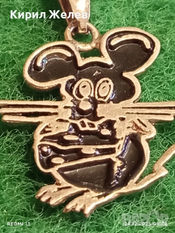 Винтидж сребърен медальон талисман МИКИ МАУС ювелирна изработка 38208, снимка 3 - Колиета, медальони, синджири - 52889717