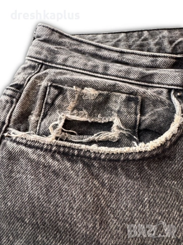 BERSHKA Дънки Slim Fit • Размер 34 • Сиви с Брички, снимка 4 - Дънки - 53218919