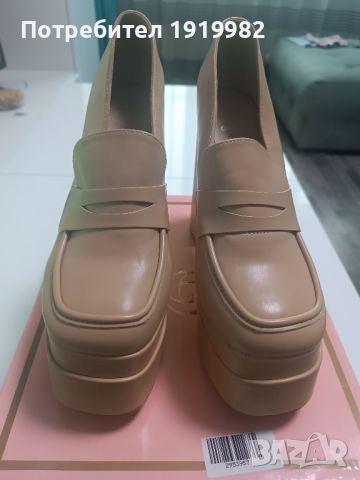 Дамски обувки с платформа на дебел ток, снимка 3 - Дамски елегантни обувки - 45418798