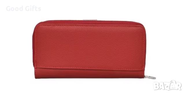 Дамско портмоне от естествена кожа, Червено, Imperial, снимка 4 - Портфейли, портмонета - 46374479