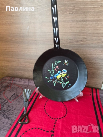 Чугунен тиган за декорация, снимка 2 - Декорация за дома - 51772372